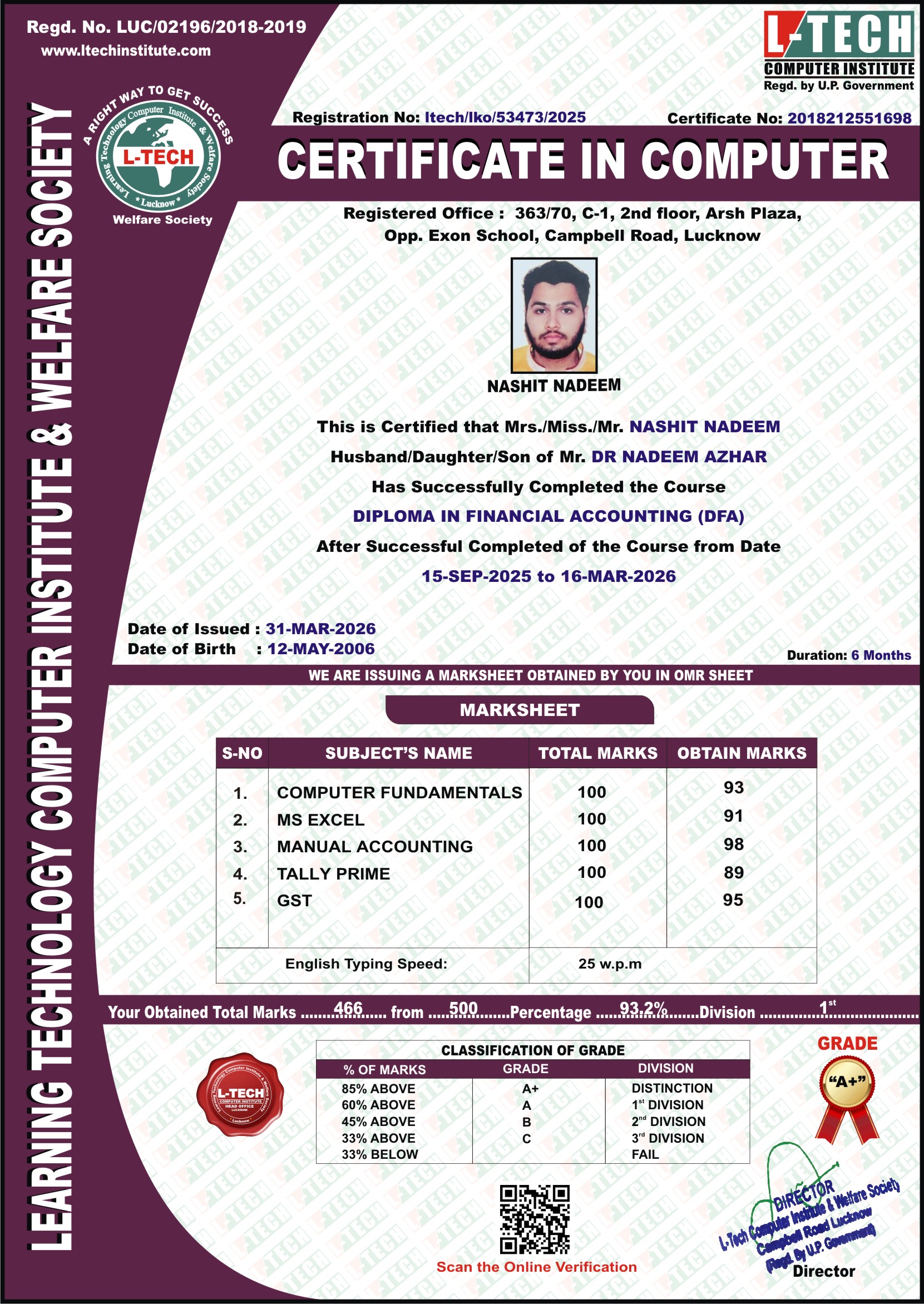 Certificate